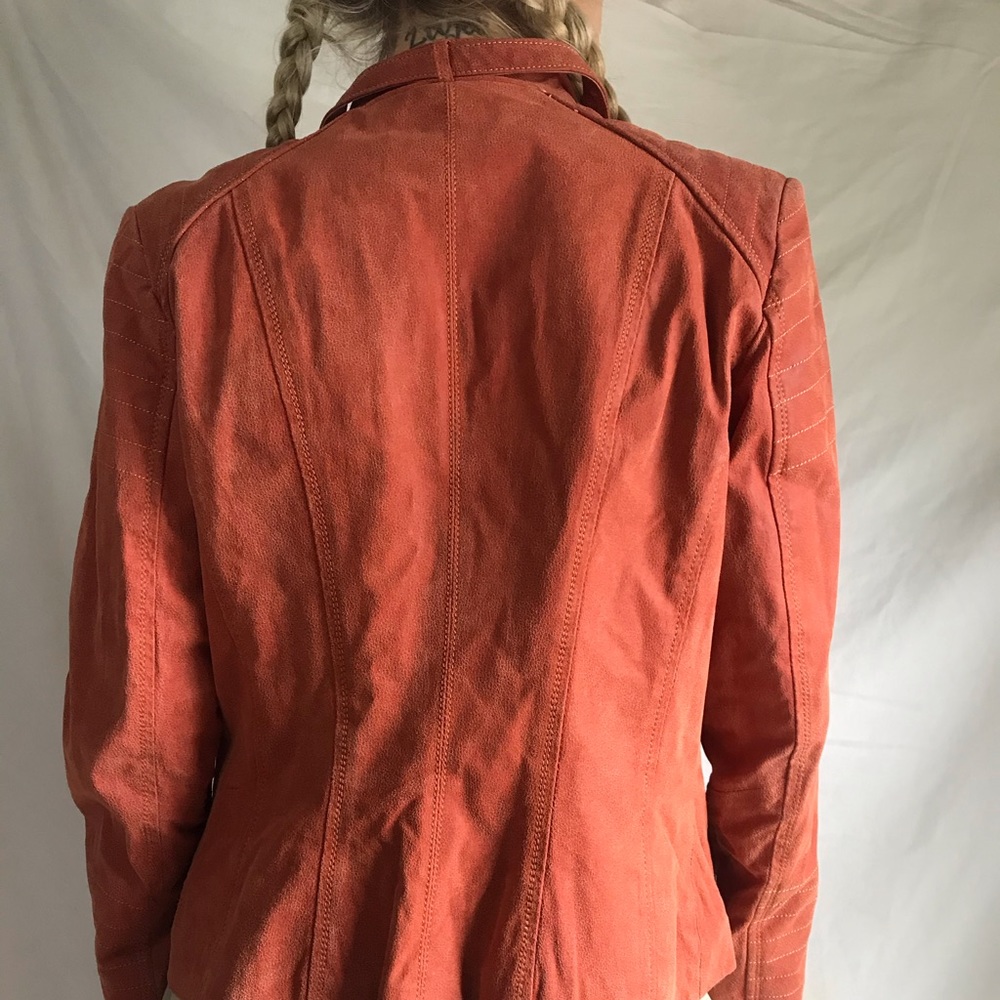 Orange Leather Jacket - Picture 3 of 3